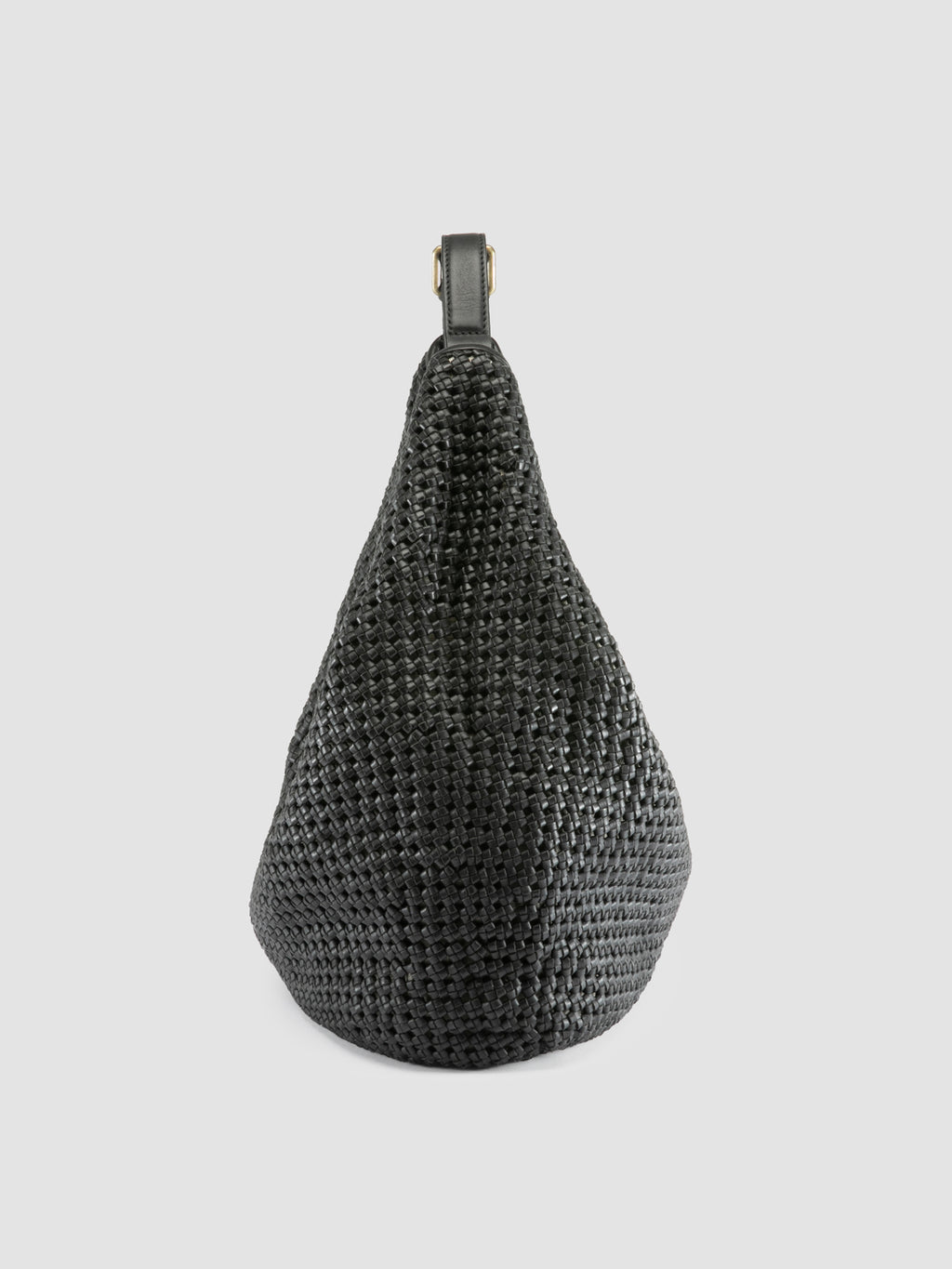 VICKY 002 - Schwarze Umhängetasche aus Leder - image 5,side view