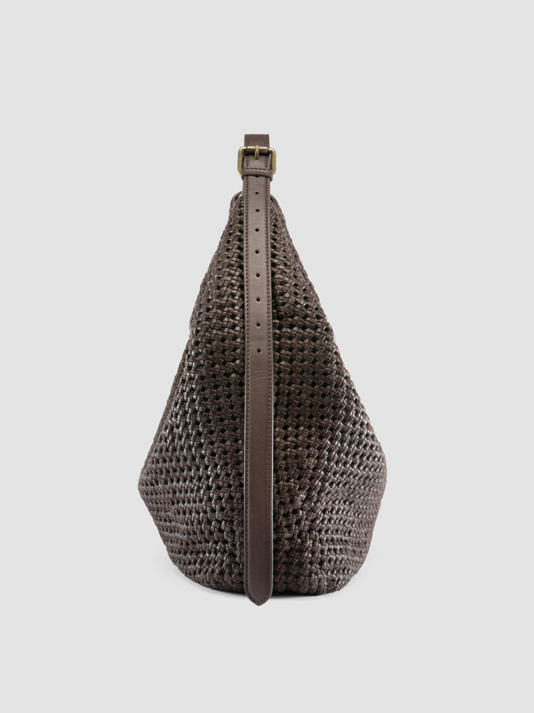 VICKY 002 - Brown Leather Shoulder Bag