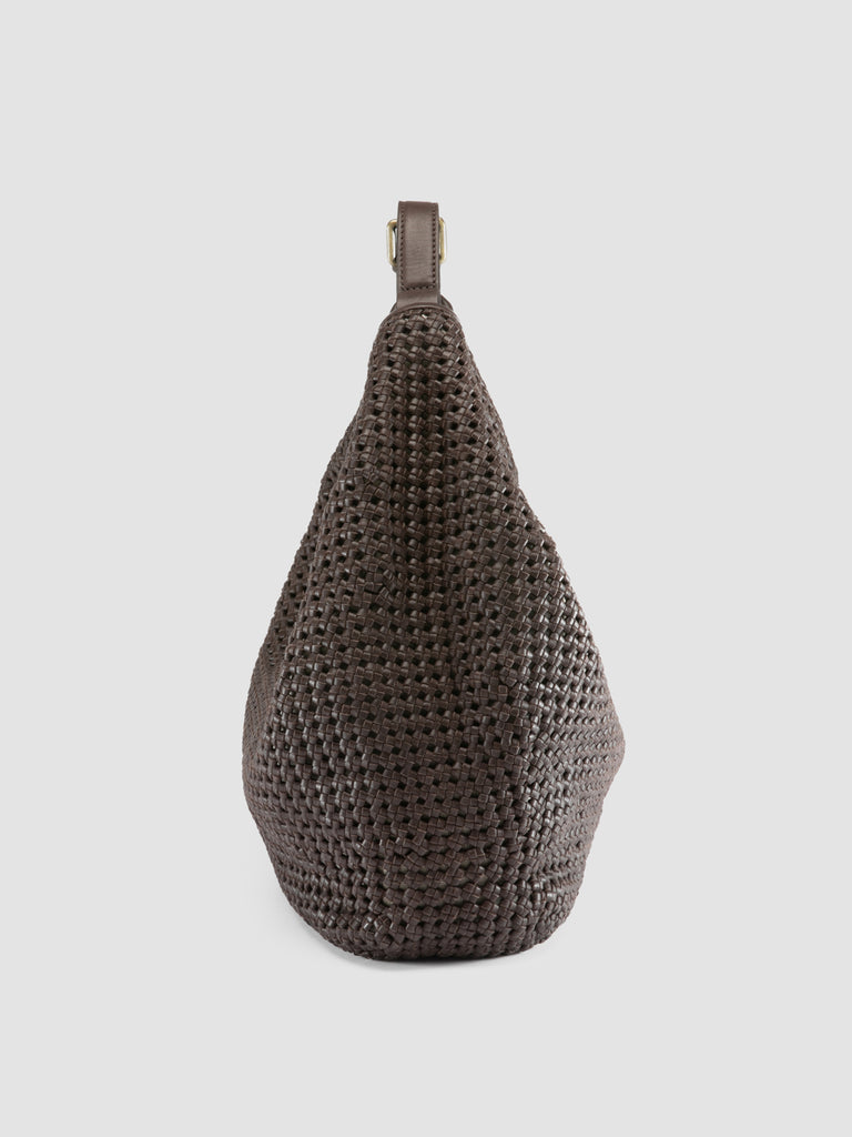 VICKY 002 - Brown Leather Shoulder Bag