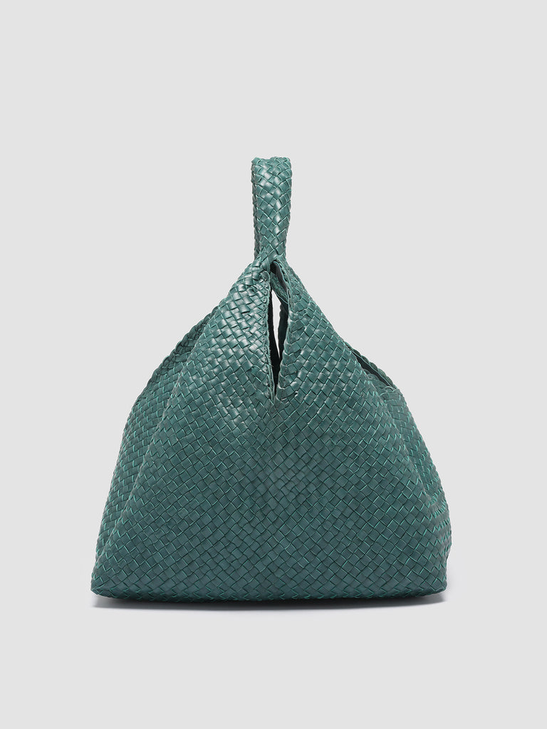 OC CLASS 056 Woven - Green Leather Handle Bag