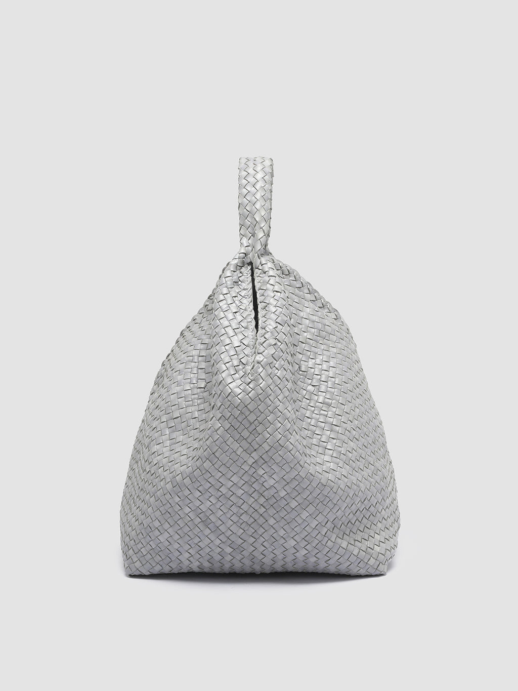 OC CLASS 056 Woven - Grey Leather Handle Bag