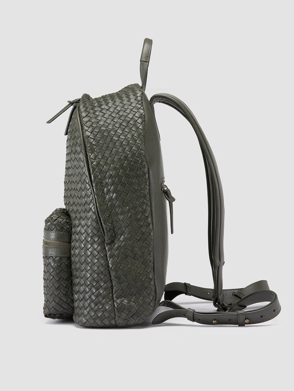 OC CLASS 069 - Green Leather Backpack