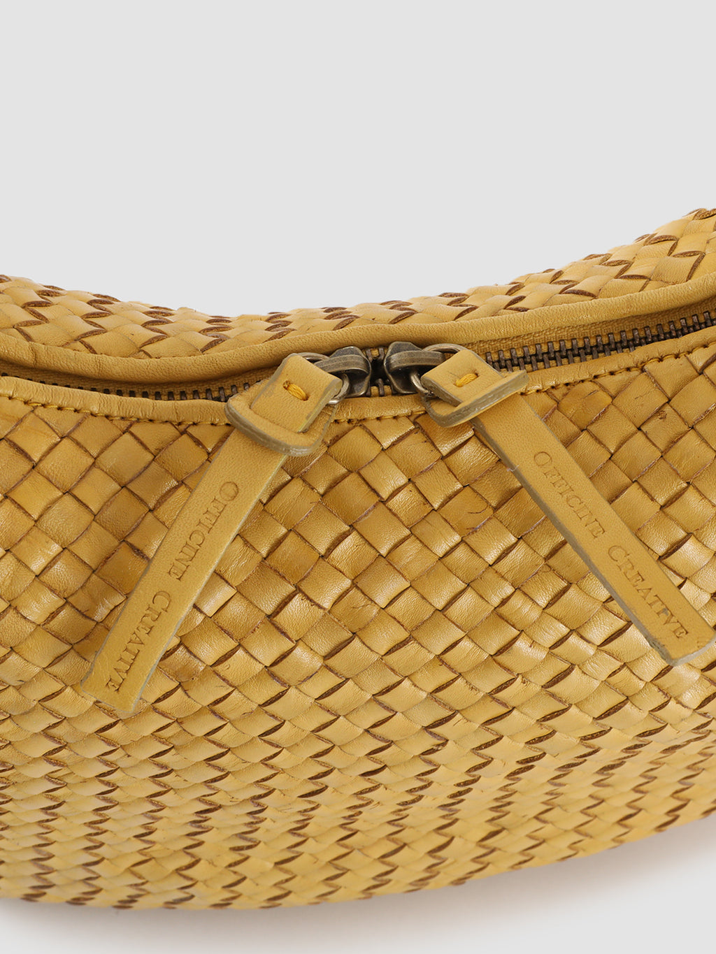 OC CLASS 28 Woven - Yellow Leather Hobo Bag