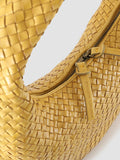 OC CLASS 28 Woven - Yellow Leather Hobo Bag