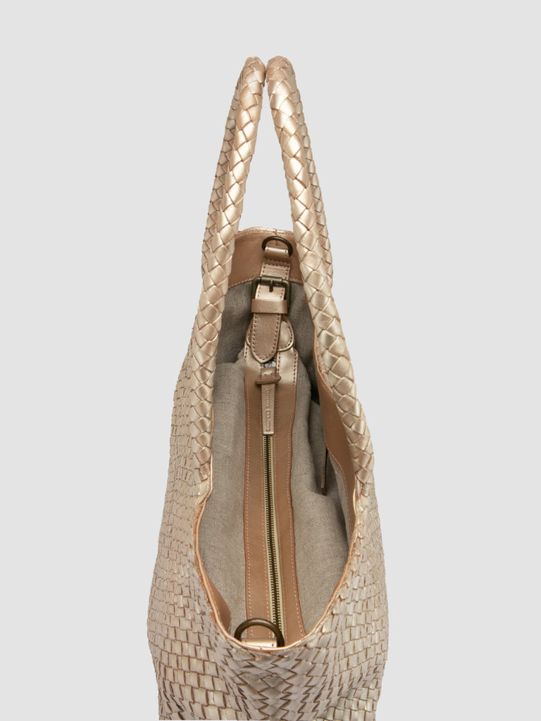 OC CLASS 35 - Gold Leather Shoulder Bag