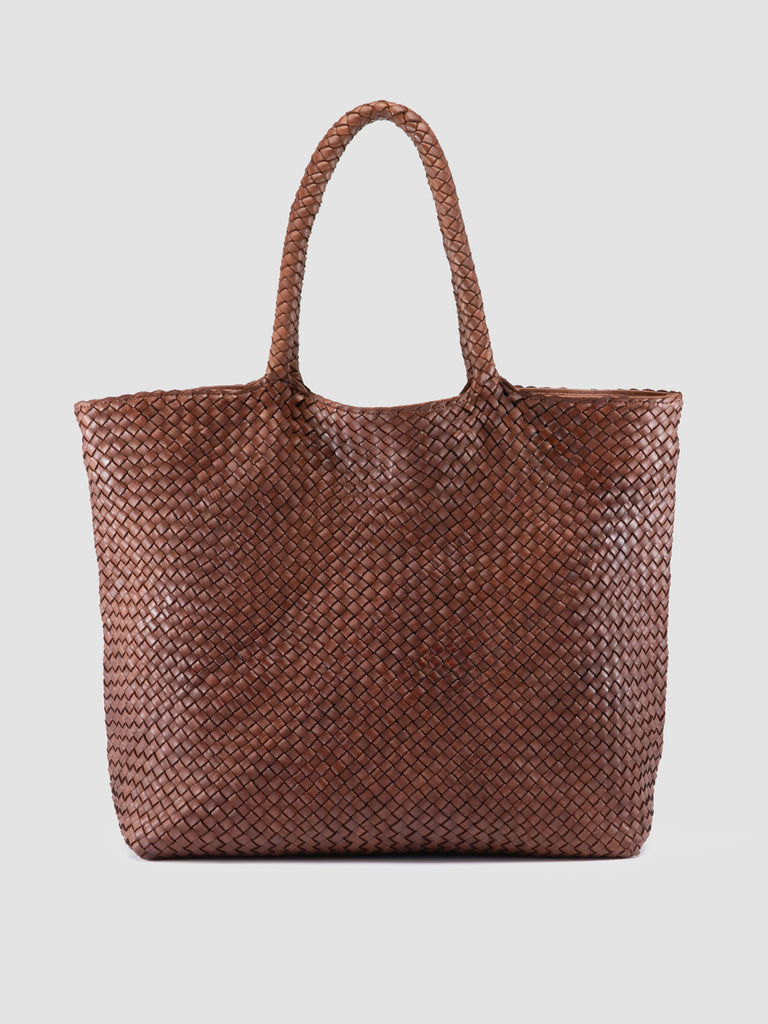 OC CLASS 35 Woven – Braune Tragetasche aus Leder