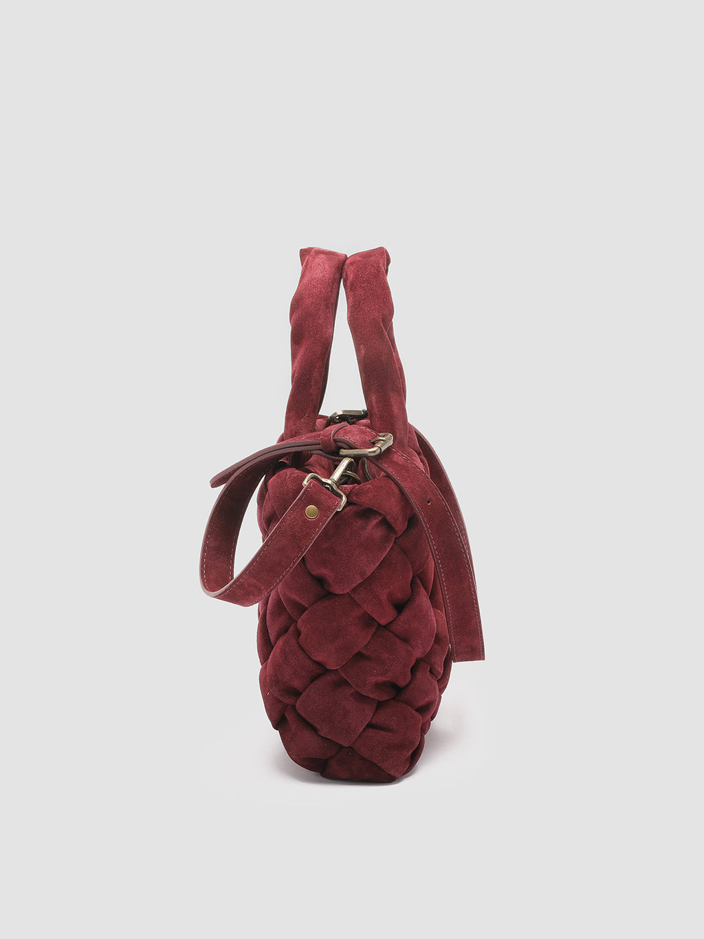 OC CLASS 48 Massive - Burgundy Suede Handbag