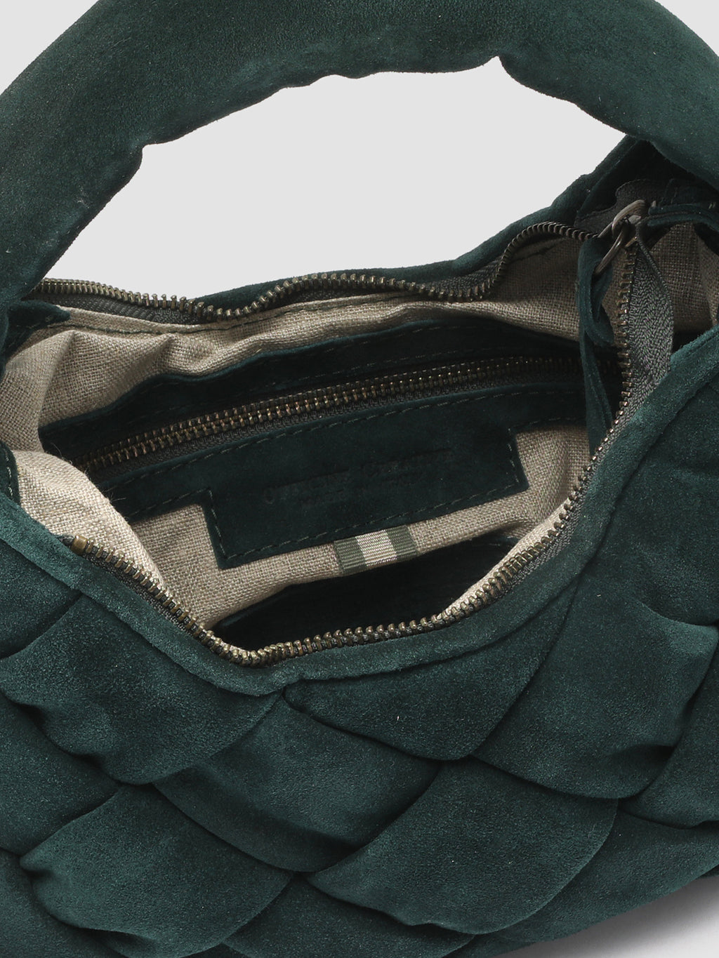 OC CLASS 50 Massive - Green Suede Hobo Bag