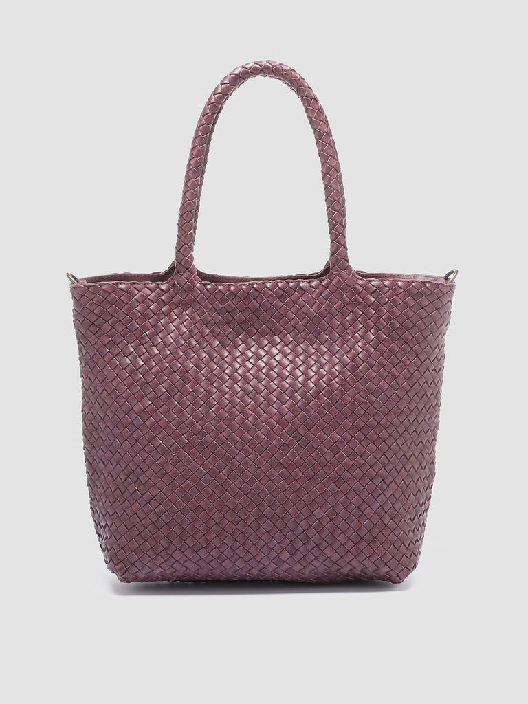 OC CLASS 511 Woven – Henkeltasche aus burgunderrotem Leder