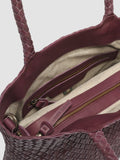 OC CLASS 511 Woven - Burgundy Leather Handle Bag