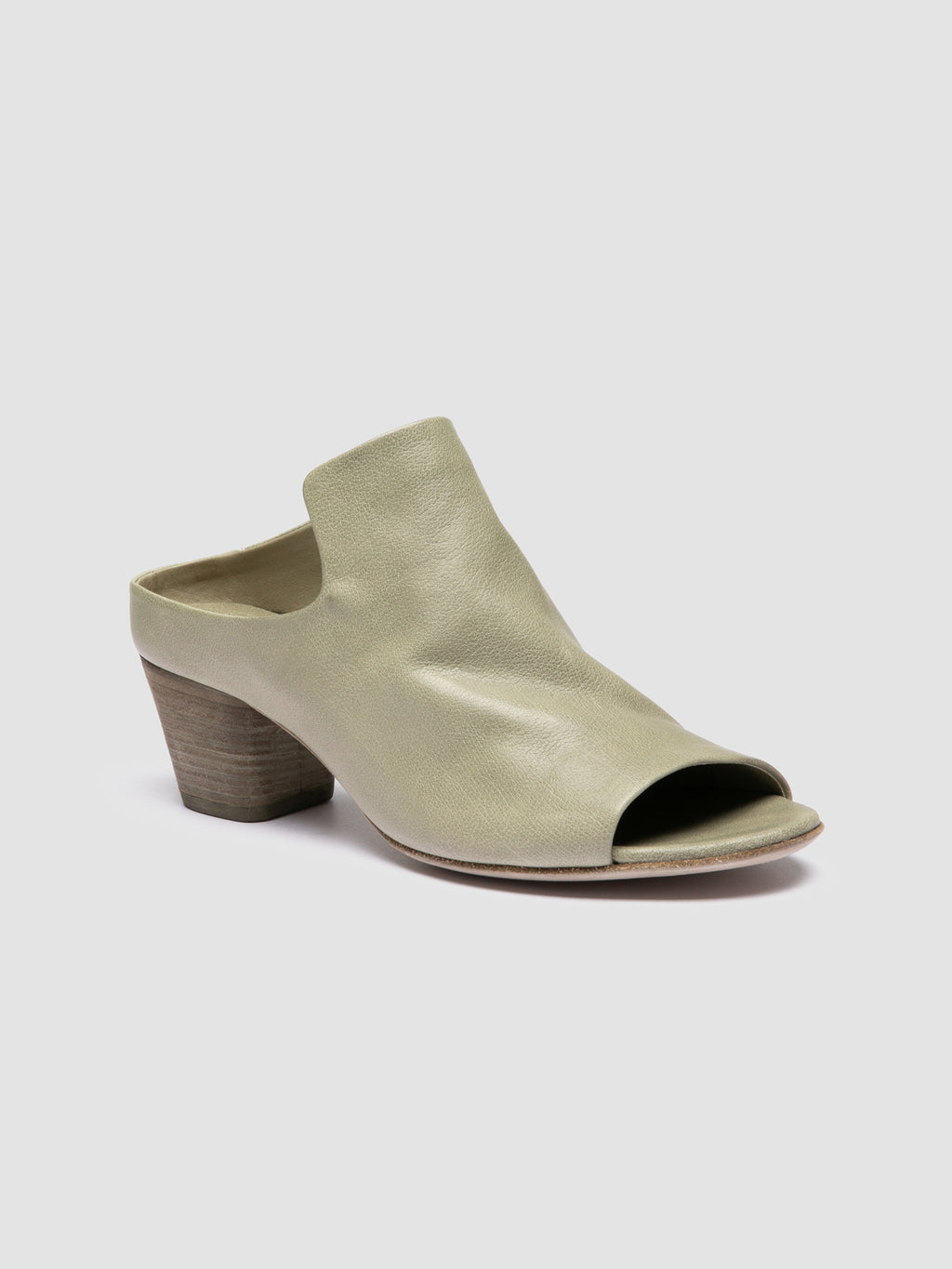 ADELE 003 - Taupe Leather Slide Sandals
