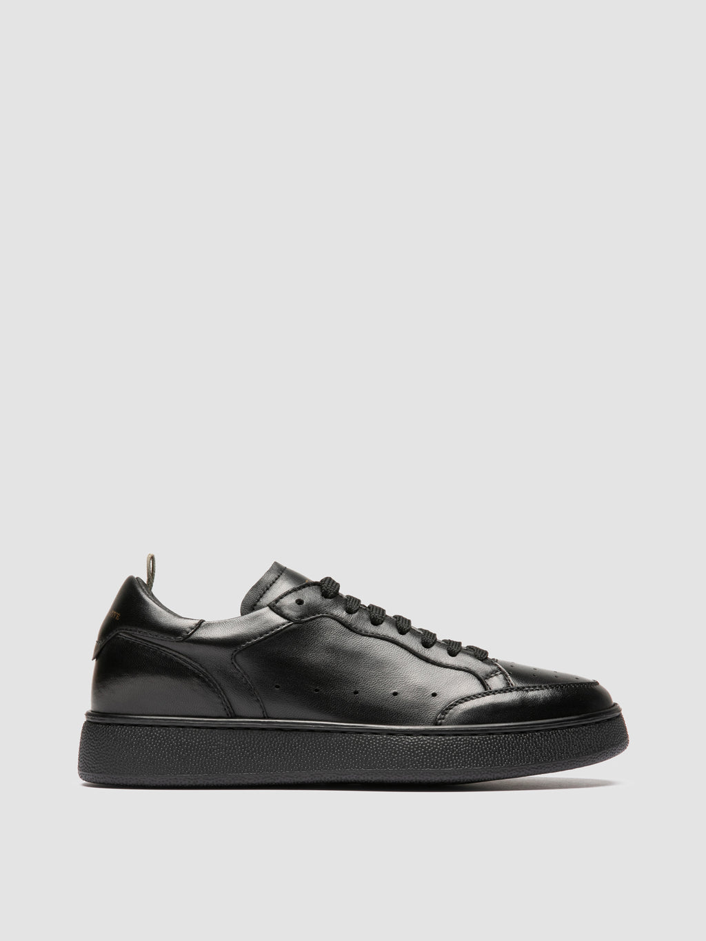 THE ANSWER 101 - Black Leather Low Top Sneakers - image 1,side view