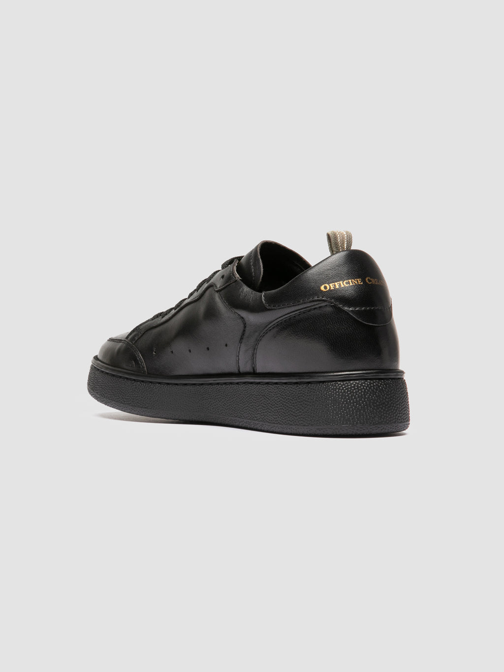 THE ANSWER 101 - Black Leather Low Top Sneakers - image 4,side view