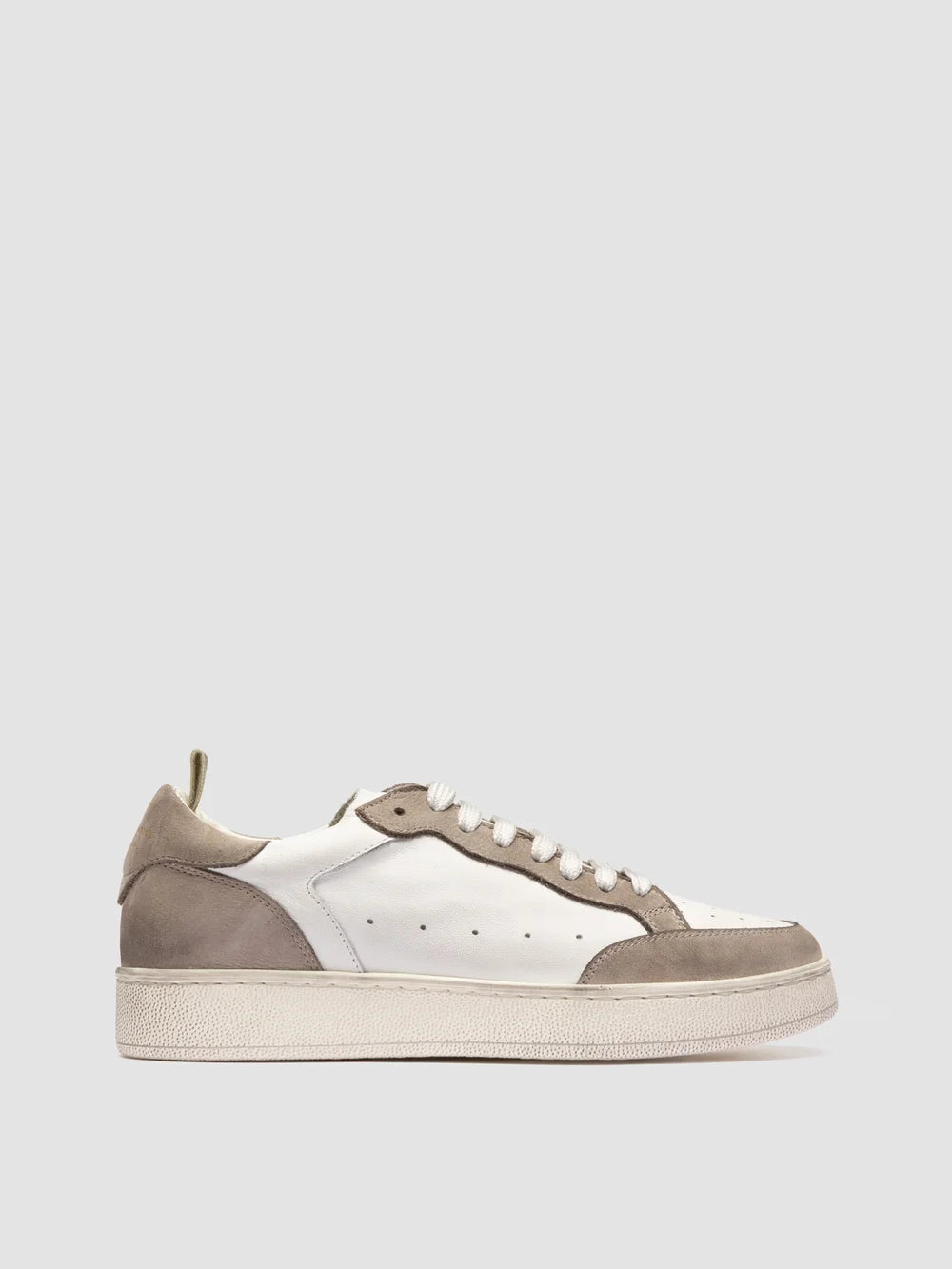 THE ANSWER 101 - White Nubuck Low Top Sneakers - image 1,side view