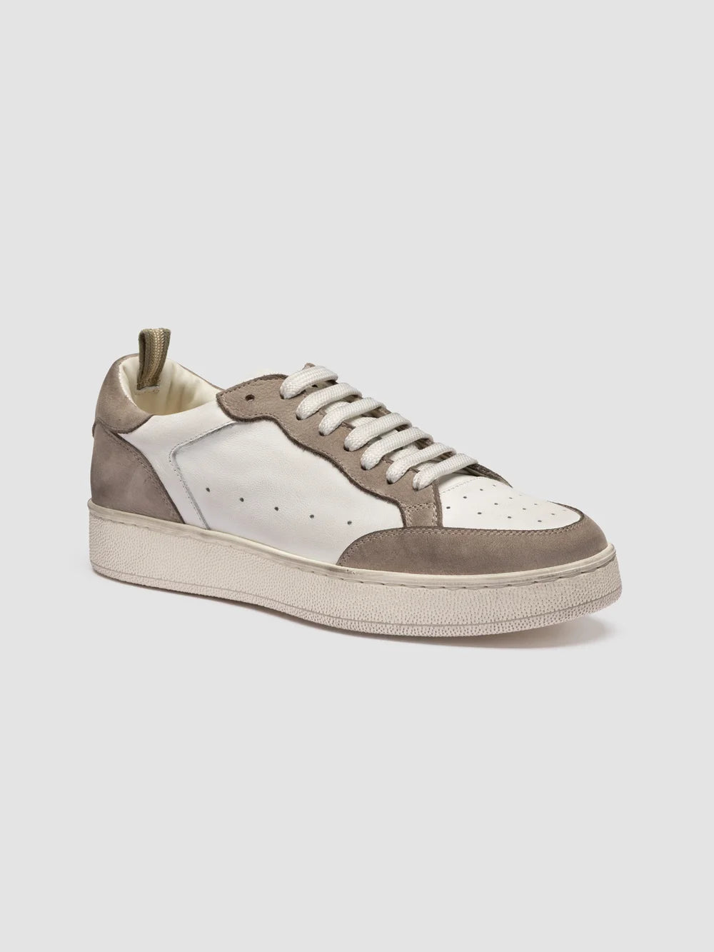 THE ANSWER 101 - White Nubuck Low Top Sneakers - image 3,side view