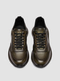 AXIS 101 - Green Leather Low Top Sneakers - thumb image 2,side view