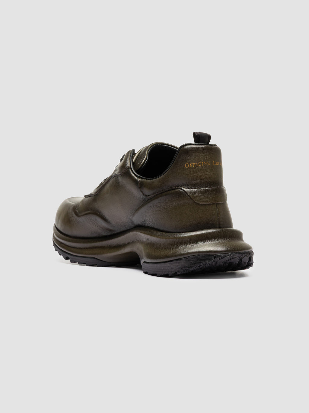 AXIS 101 - Green Leather Low Top Sneakers - image 4,side view
