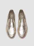 BLAIR 001 - Gold Leather  Penny Loafers - thumb image 2,side view