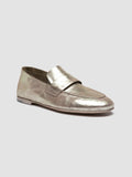 BLAIR 001 - Gold Leather  Penny Loafers - thumb image 3,side view