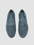 BLAIR DD 001 - Blue Leather Penny Loafers - thumb image 2,side view