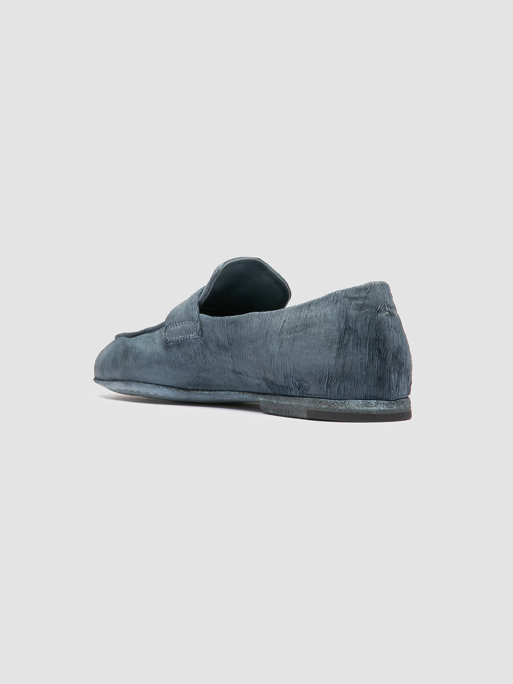 BLAIR DD 001 - Blue Leather Penny Loafers - image 4,side view