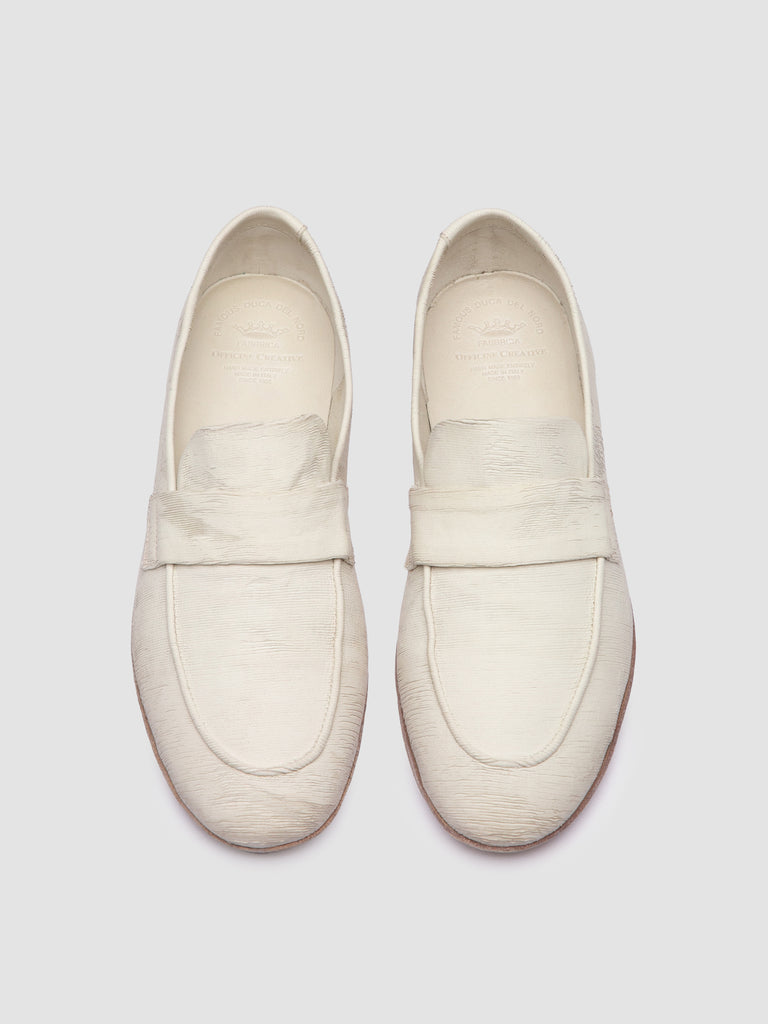 BLAIR DD 001 - White Leather Penny Loafers