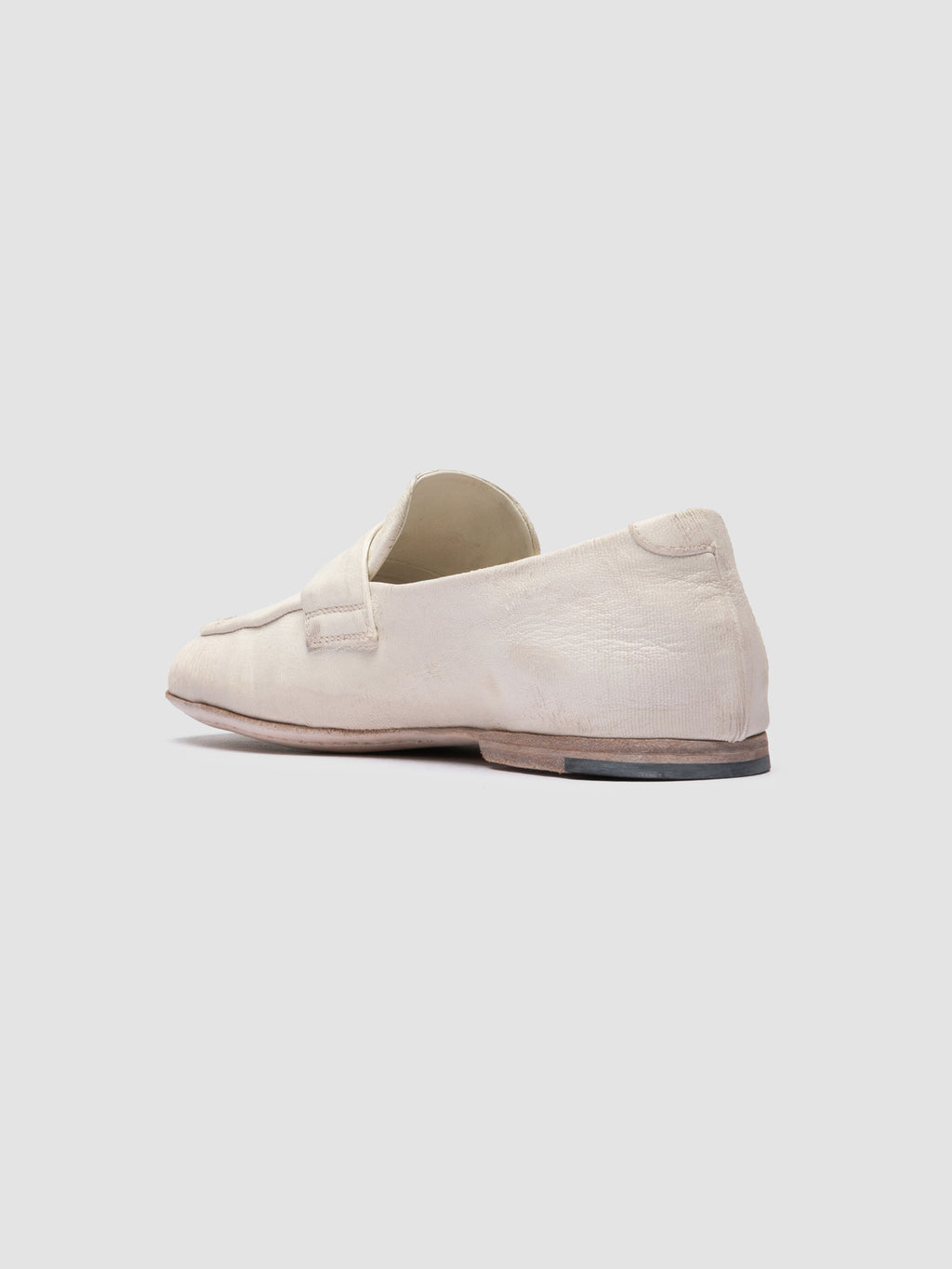 BLAIR DD 001 - White Leather Penny Loafers