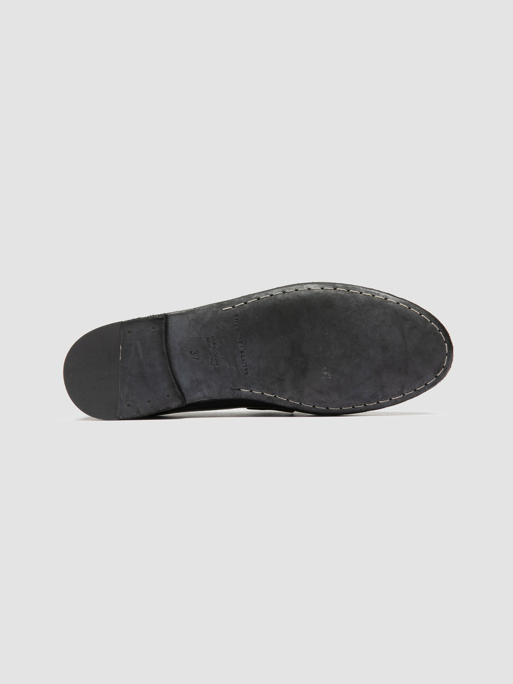 BLAIR DD 001 -  Black Leather Penny Loafers - image 5,side view