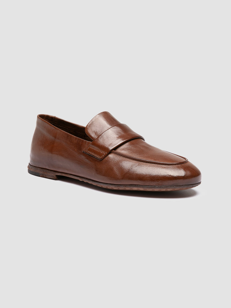 BLAIR DD 001 - Brown Leather Penny Loafers