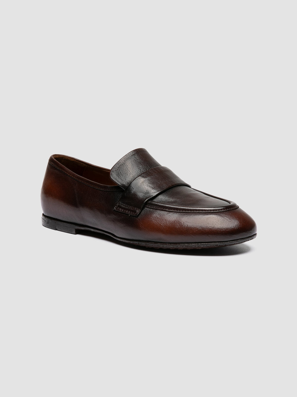 BLAIR DD 002_W - Brown Leather Penny Loafers - image 3,side view