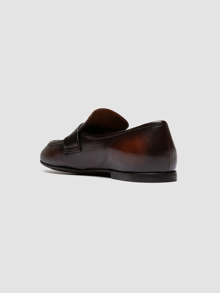 BLAIR DD 002_W - Brown Leather Penny Loafers