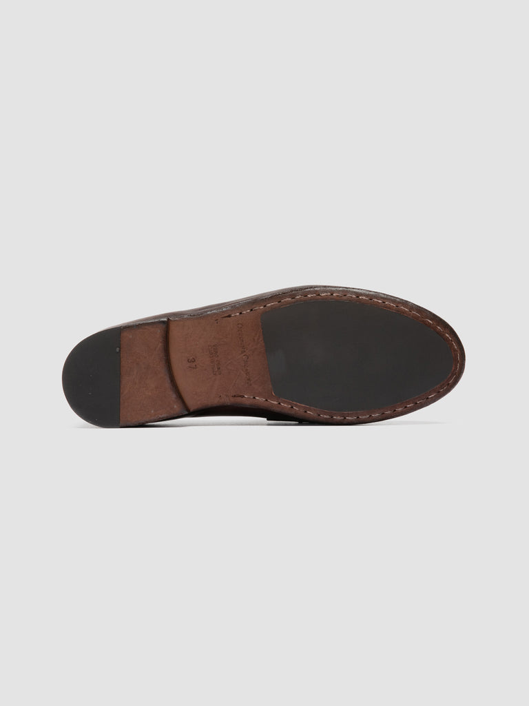 BLAIR DD 002_W - Brown Leather Penny Loafers