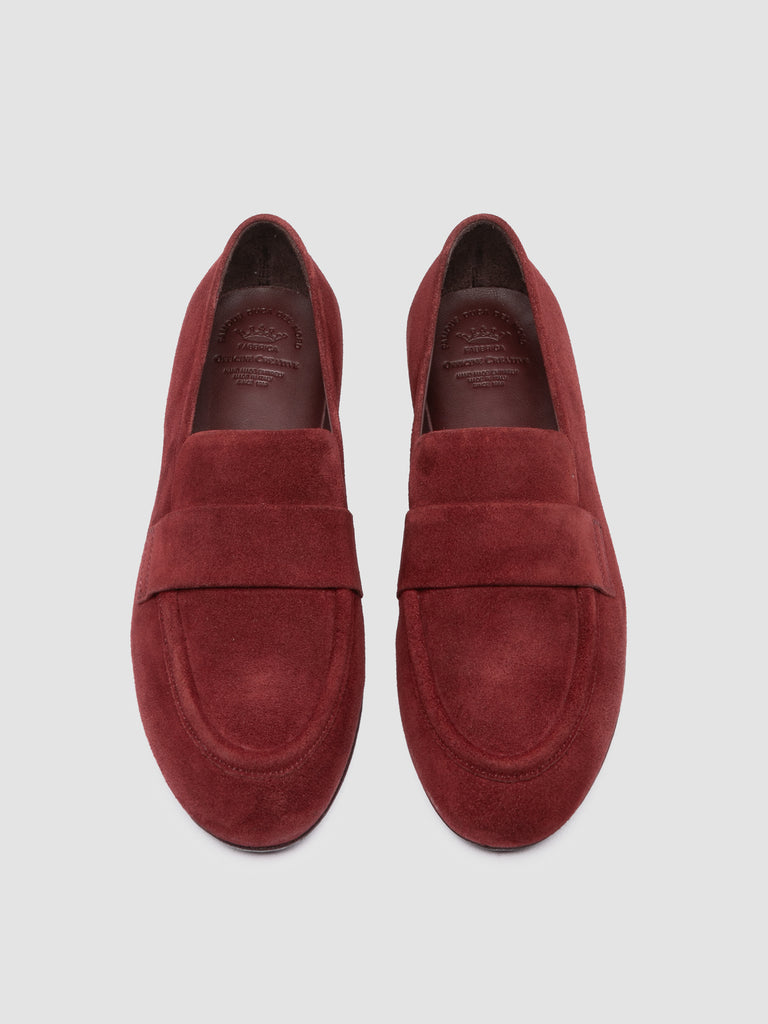 BLAIR DD/002_W - Burgundy Suede Penny Loafers