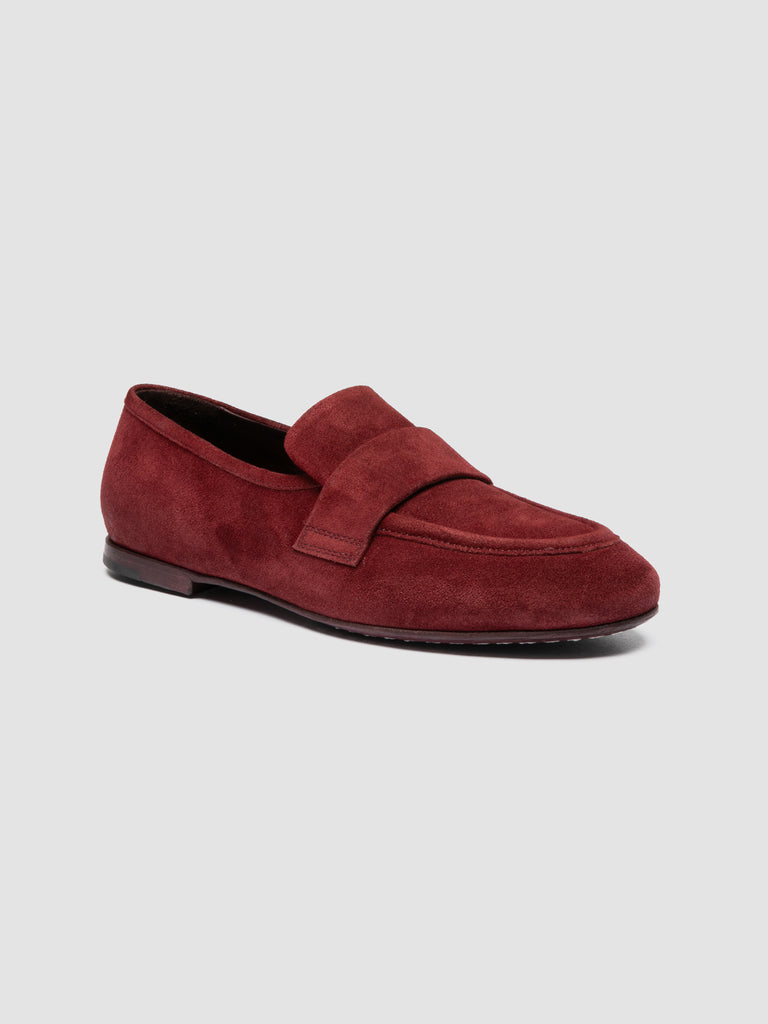BLAIR DD/002_W - Burgundy Suede Penny Loafers