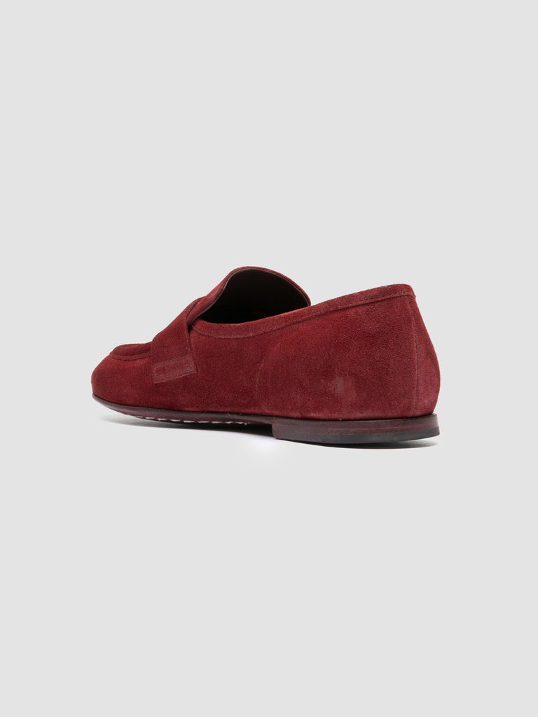 BLAIR DD/002_W - Burgundy Suede Penny Loafers