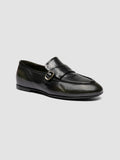 BLAIR DD 003_W - Green Leather Penny Loafers - thumb image 3,side view