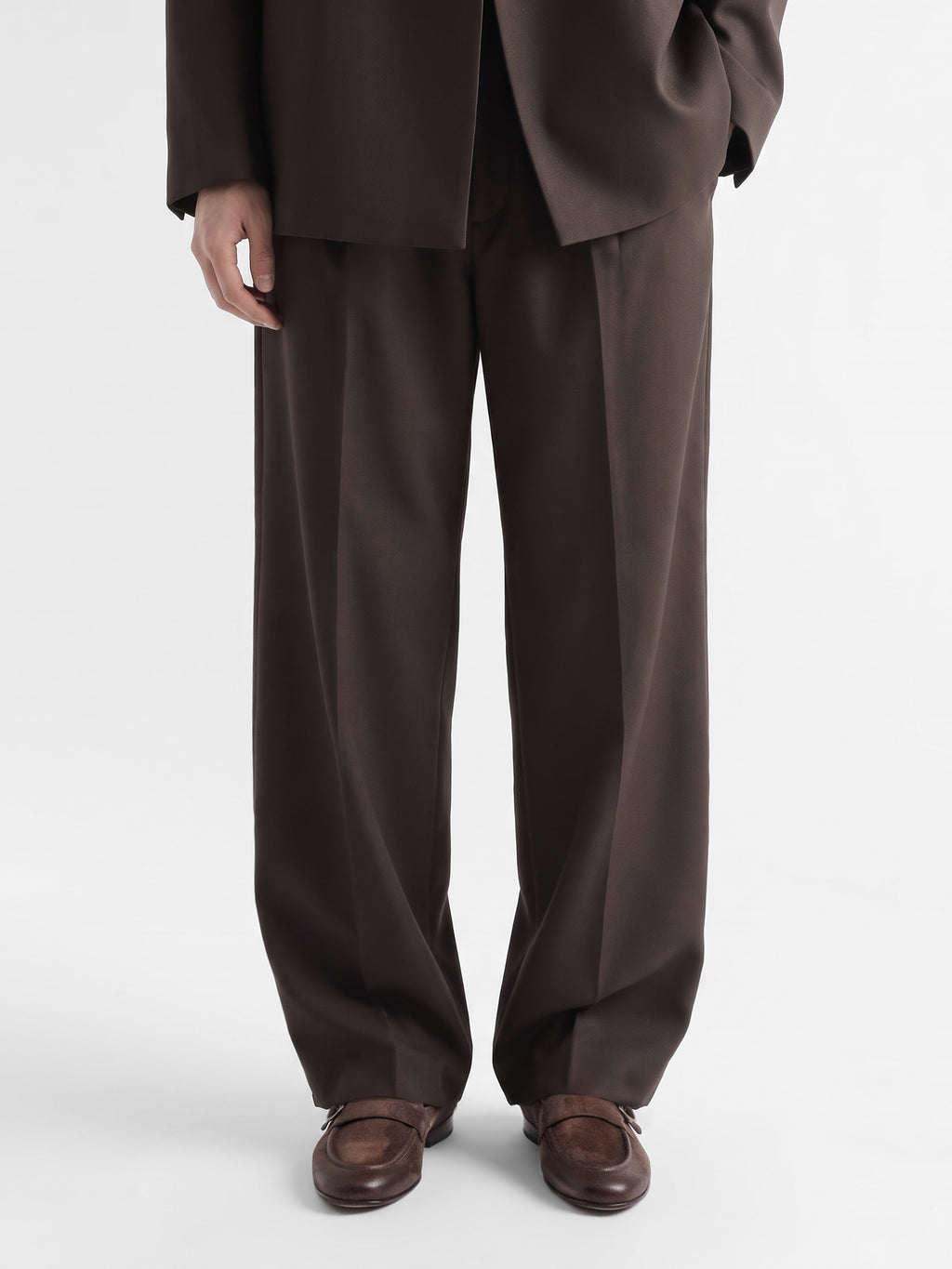 BLAIR DD 003_W - Brown Suede Penny Loafers