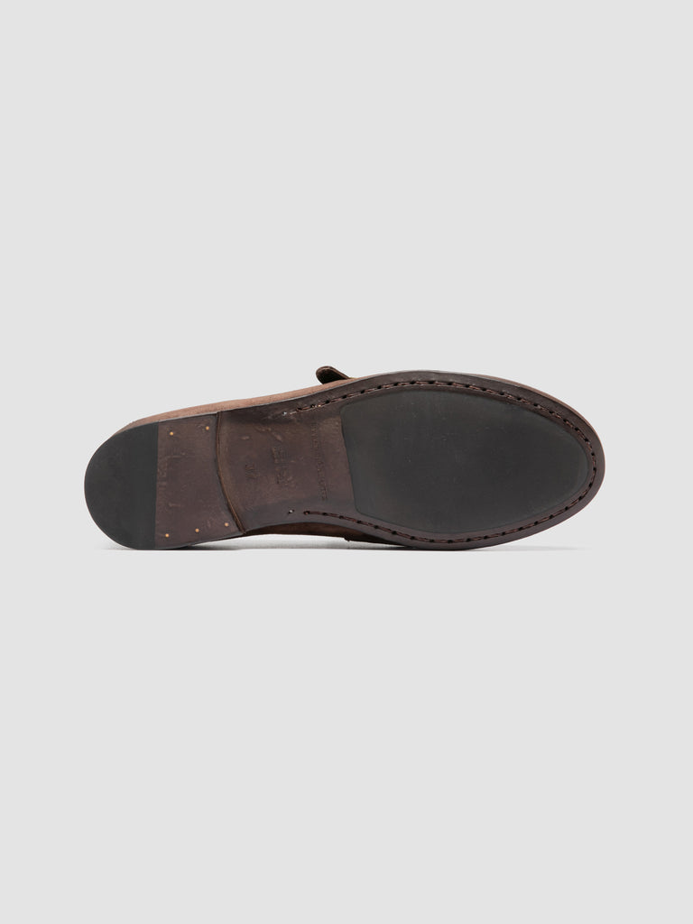 BLAIR DD 003_W - Brown Suede Penny Loafers