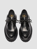 BLOSSOM 001 - Black Leather Derby Shoes - thumb image 2,side view