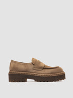 BLOSSOM 015 - Brown Suede Penny Loafers