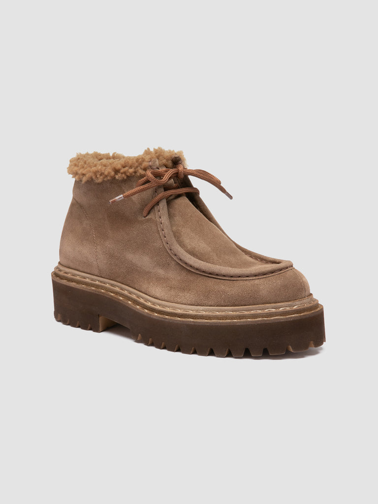 BLOSSOM 023 - Braune Chukka-Stiefel aus Wildleder