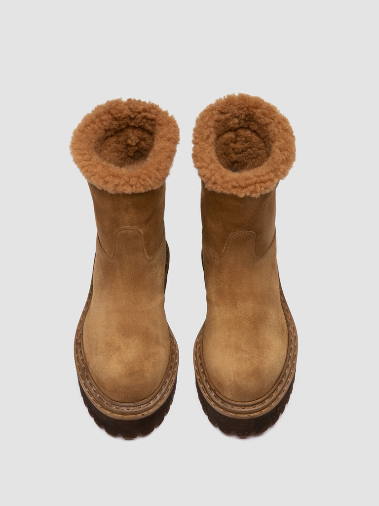 BLOSSOM 025 - Brown Suede Pull On Boots