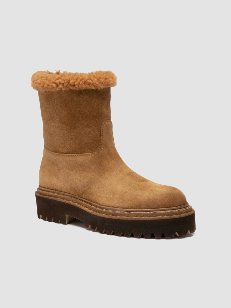 BLOSSOM 025 - Brown Suede Pull On Boots