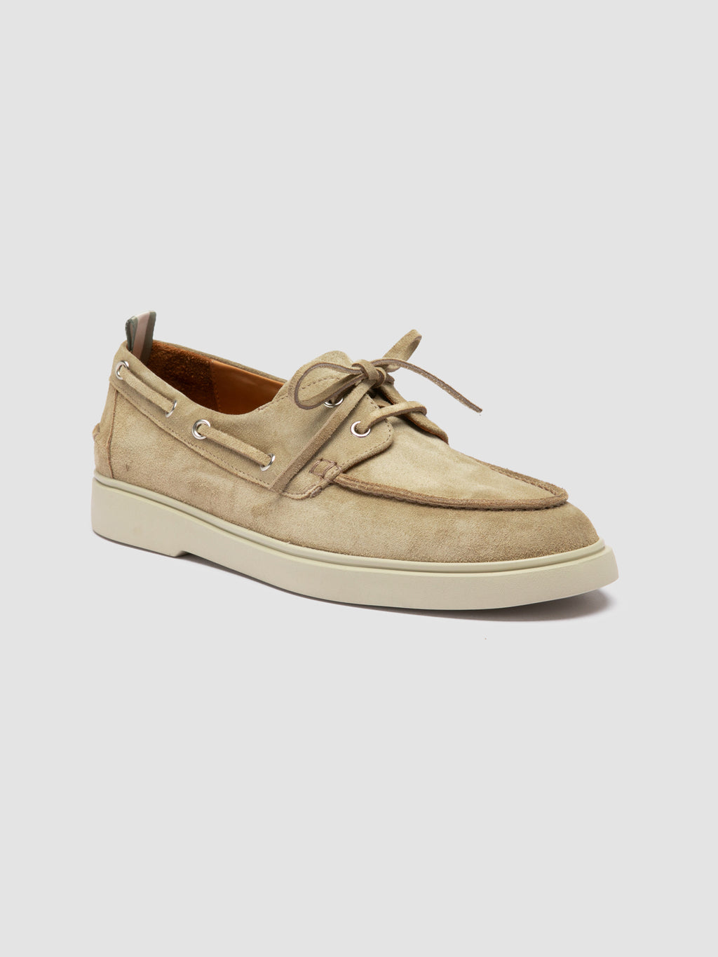 BONES 110 - Ivory Suede Boat Shoes - image 3,side view