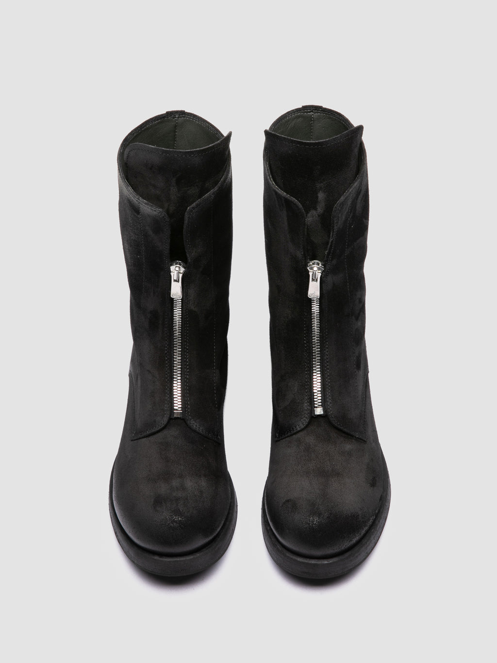 BULLA DD 315 - Black Suede Zipped Boots - image 2,side view
