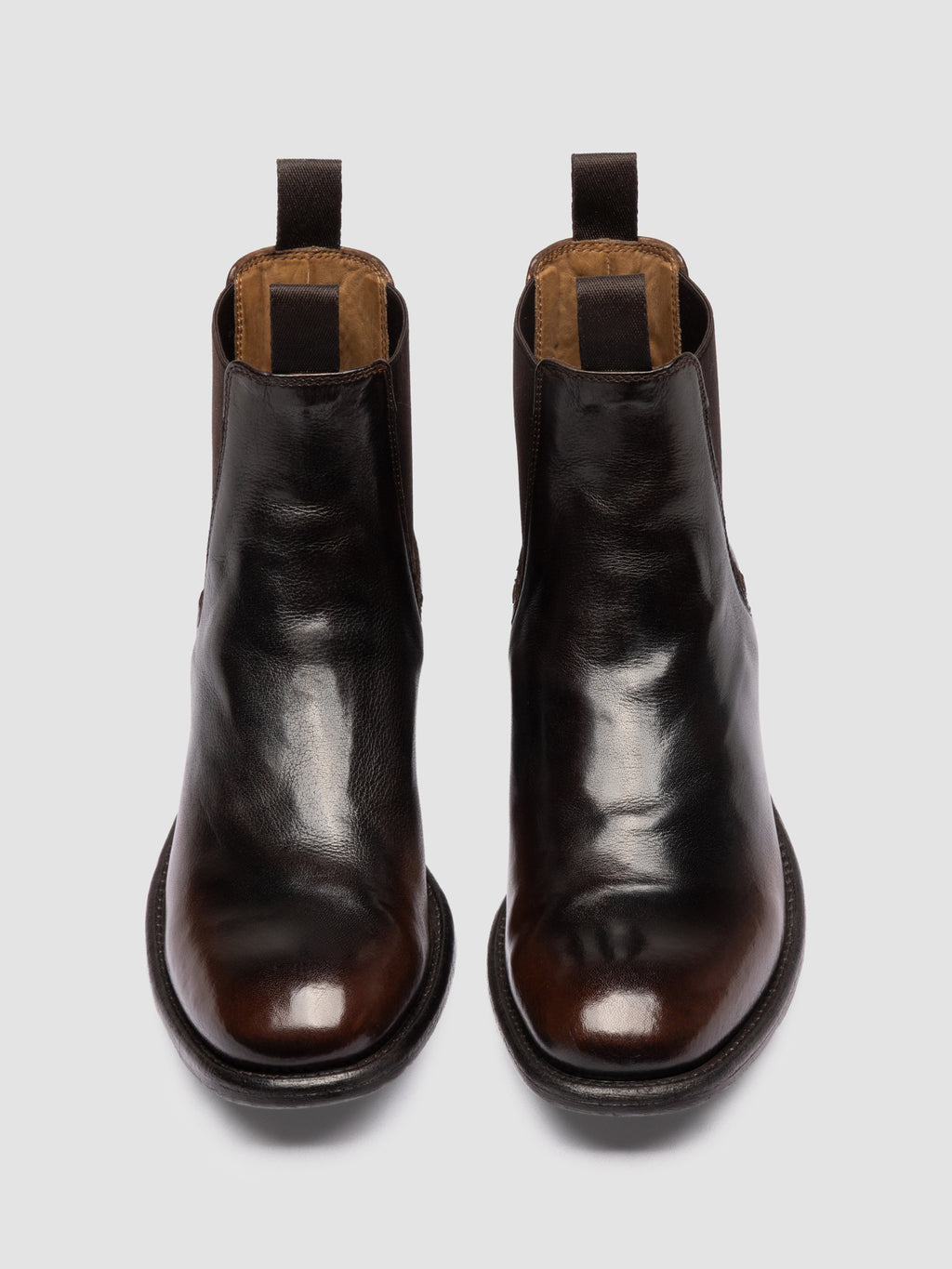 CALIXTE 004 - Braune Chelsea-Stiefel aus Leder - image 2,side view