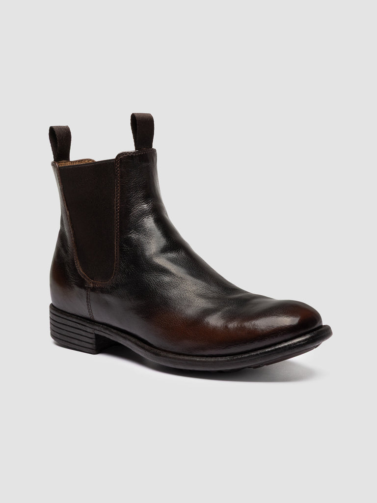 CALIXTE 004 - Brown Leather Chelsea Boots
