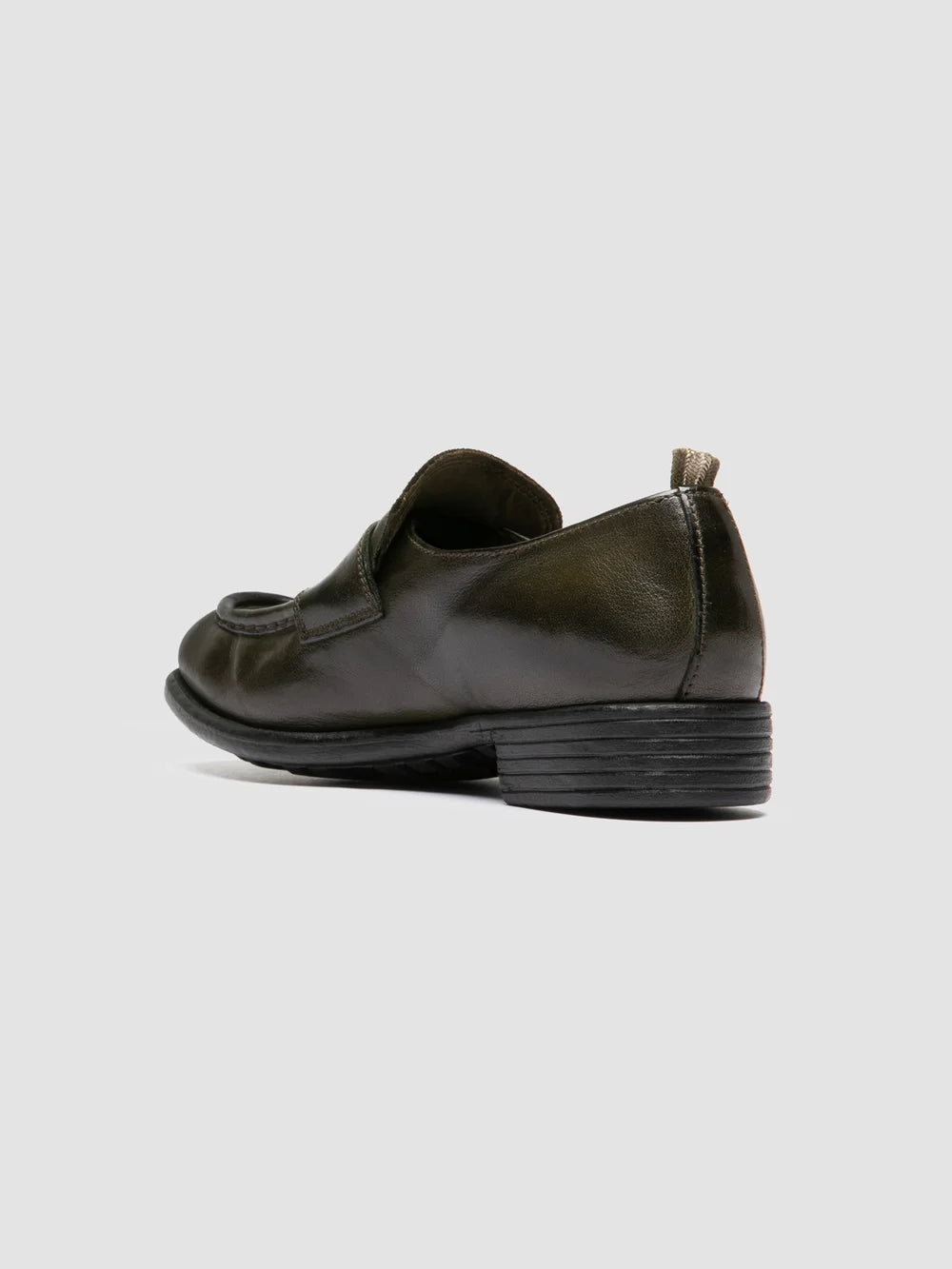 CALIXTE 020 - Grüne Loafers aus Leder - image 4,side view