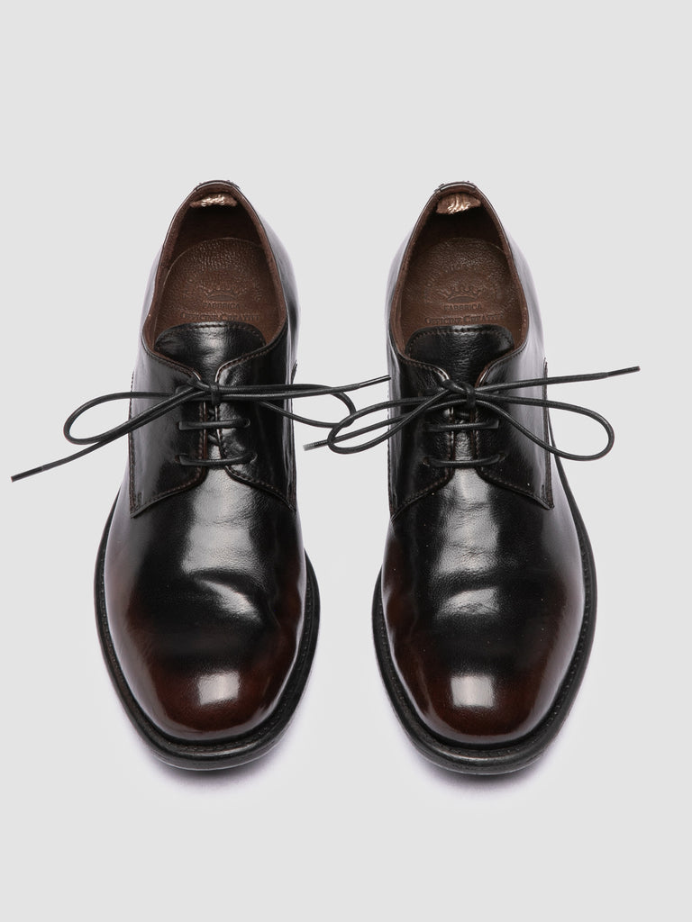 CALIXTE 068 - Black Leather Derby Shoes
