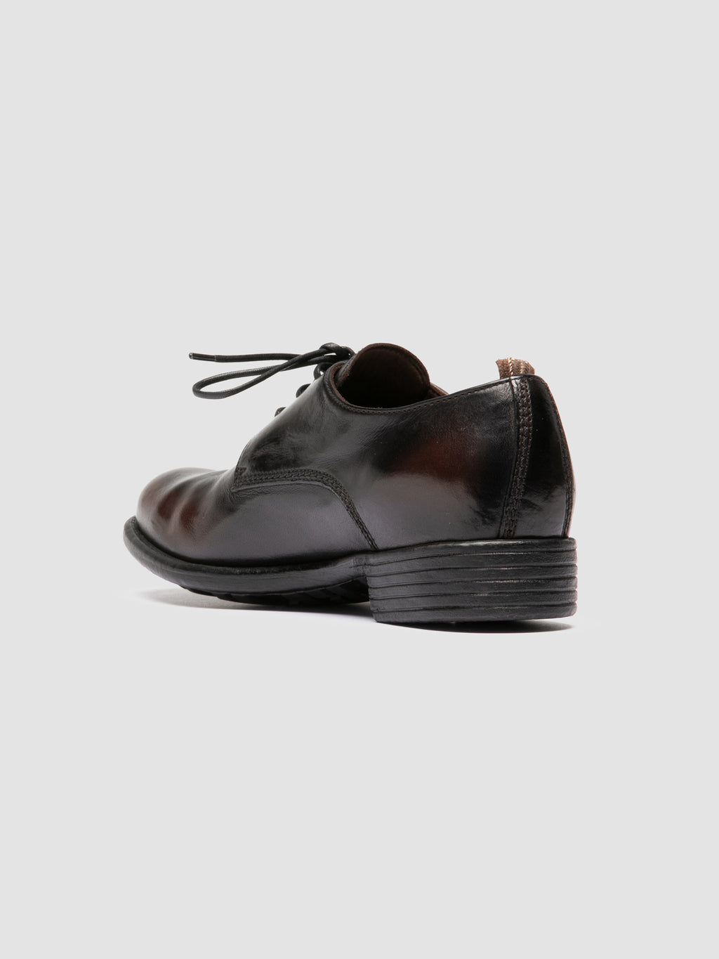 CALIXTE 068 - Black Leather Derby Shoes - image 4,side view